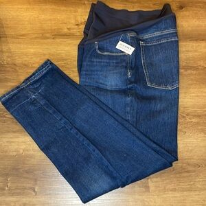 Old Navy Maternity Full Panel OG Loose Women’s 18 Long Dark Wash Faded Jeans